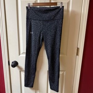 Under Armour Womens Compression HeatGear Leggings Black Gray Floral Print Size M